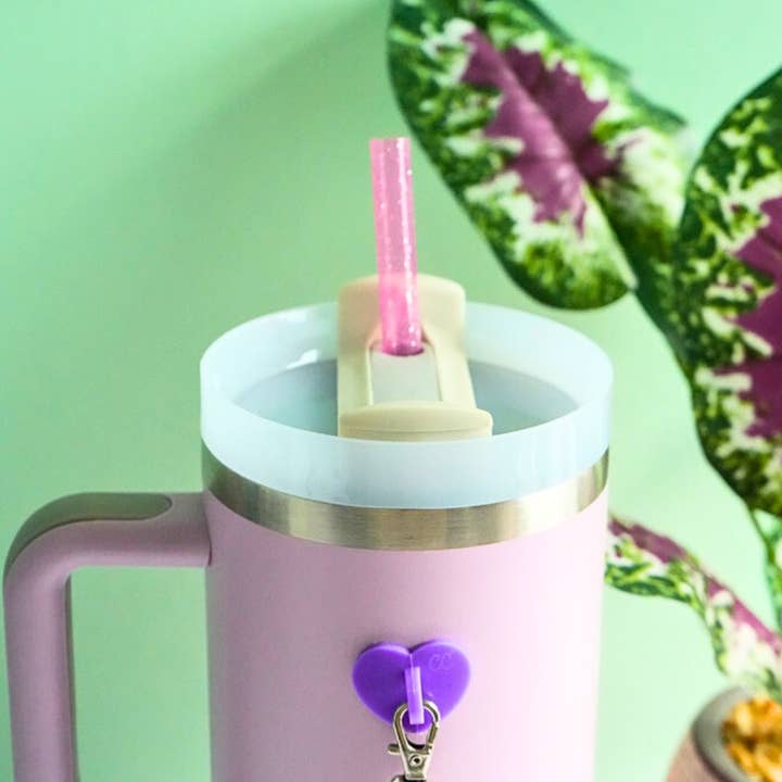 CharCharms - Wholesale Rietjes - 40 oz roze, heldere, zwarte tuimelrietjes met glitter5