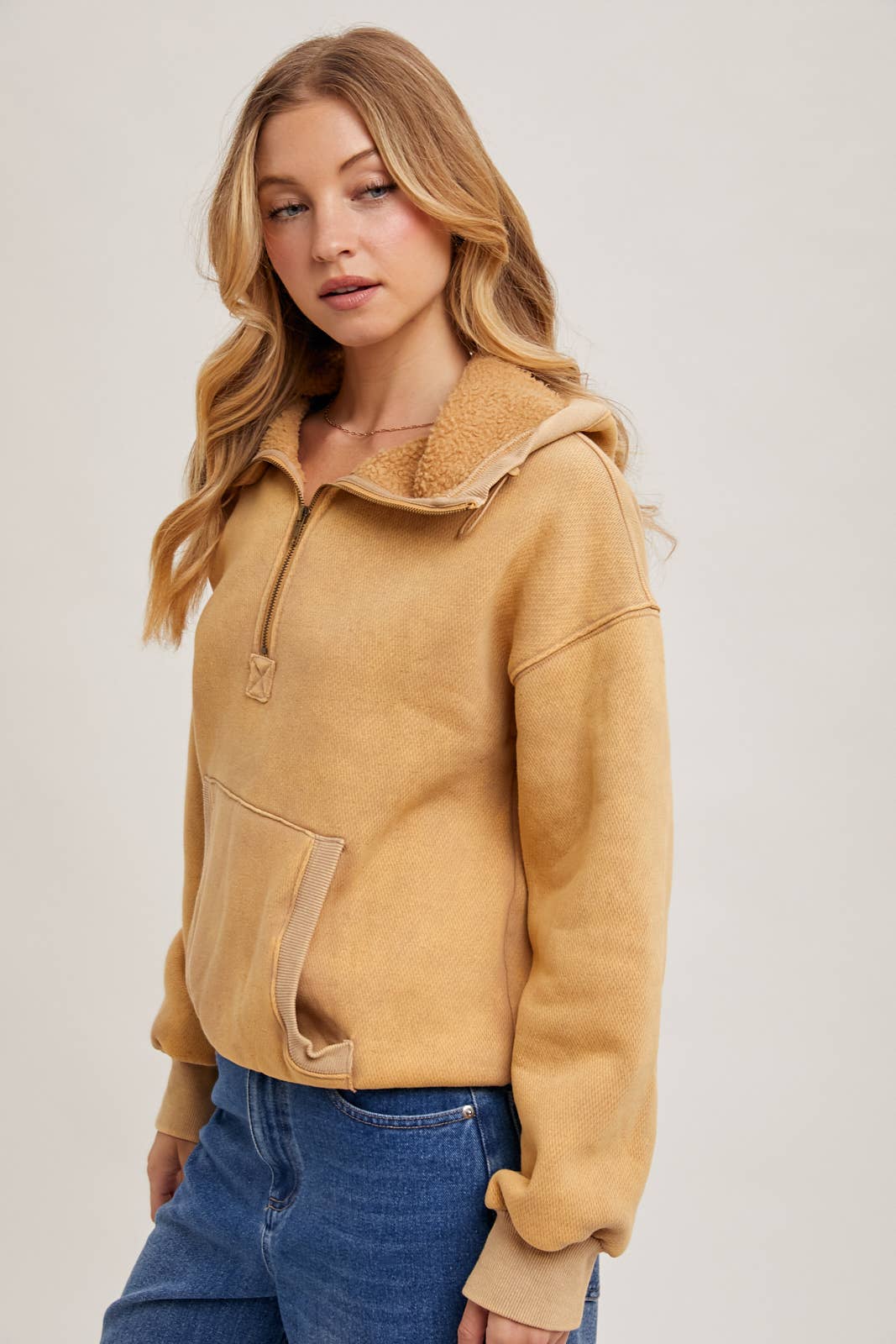 Bluivy - Vente Sweat à capuche – femme - Sweat à capuche à fermeture zippée devant avec intérieur en polaire14