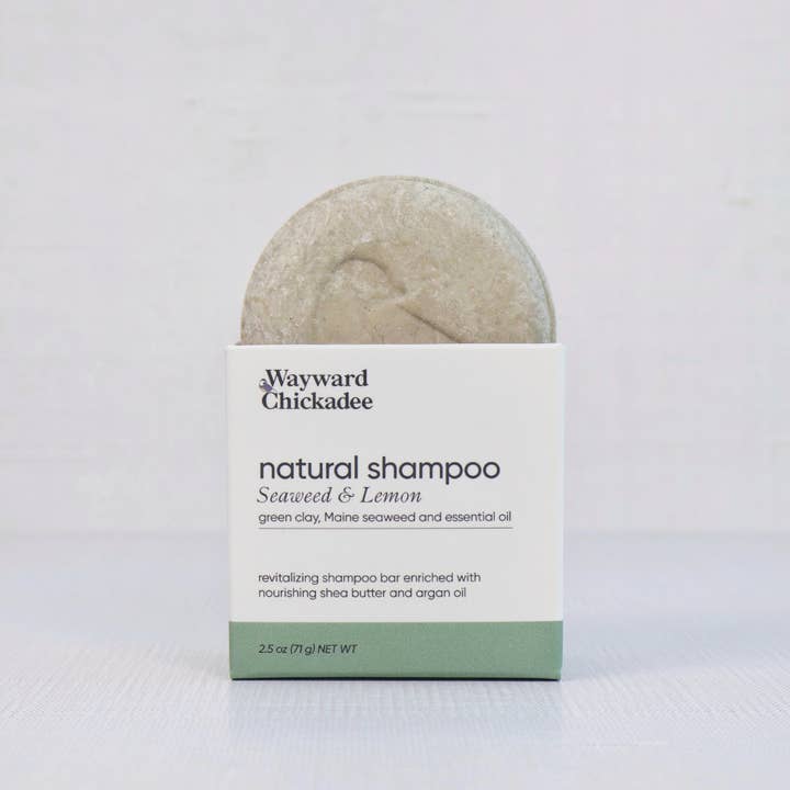 Revitaliserende vaste shampoo met zeewier en citroen voor wholesale door Wayward Chickadee