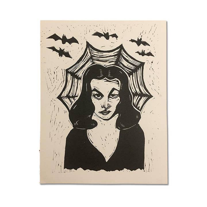 Horse & Hare - Wholesale Art Print - Vampira Linocut Art Print