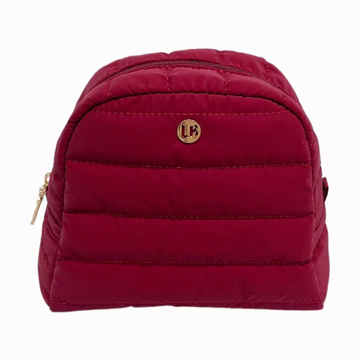 Irene Cosmetic Puffer Bag Crimson for wholesale by Lemonbella