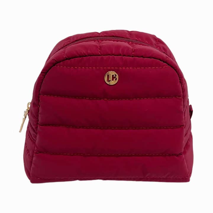 Irene Cosmetic Puffer Bag Crimson for wholesale by Lemonbella