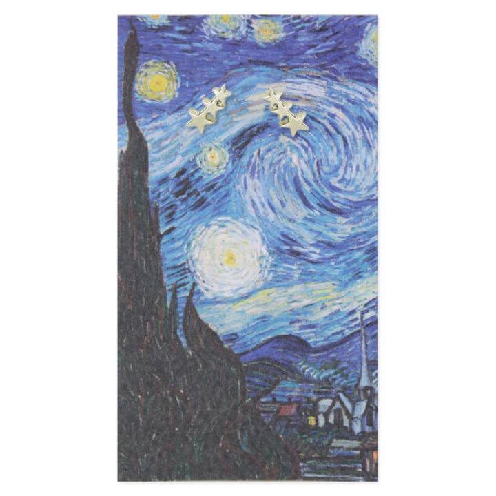 ZAD - Wholesale Stud/Post Earrings - Starry Night Fine Art Star Post Earrings1