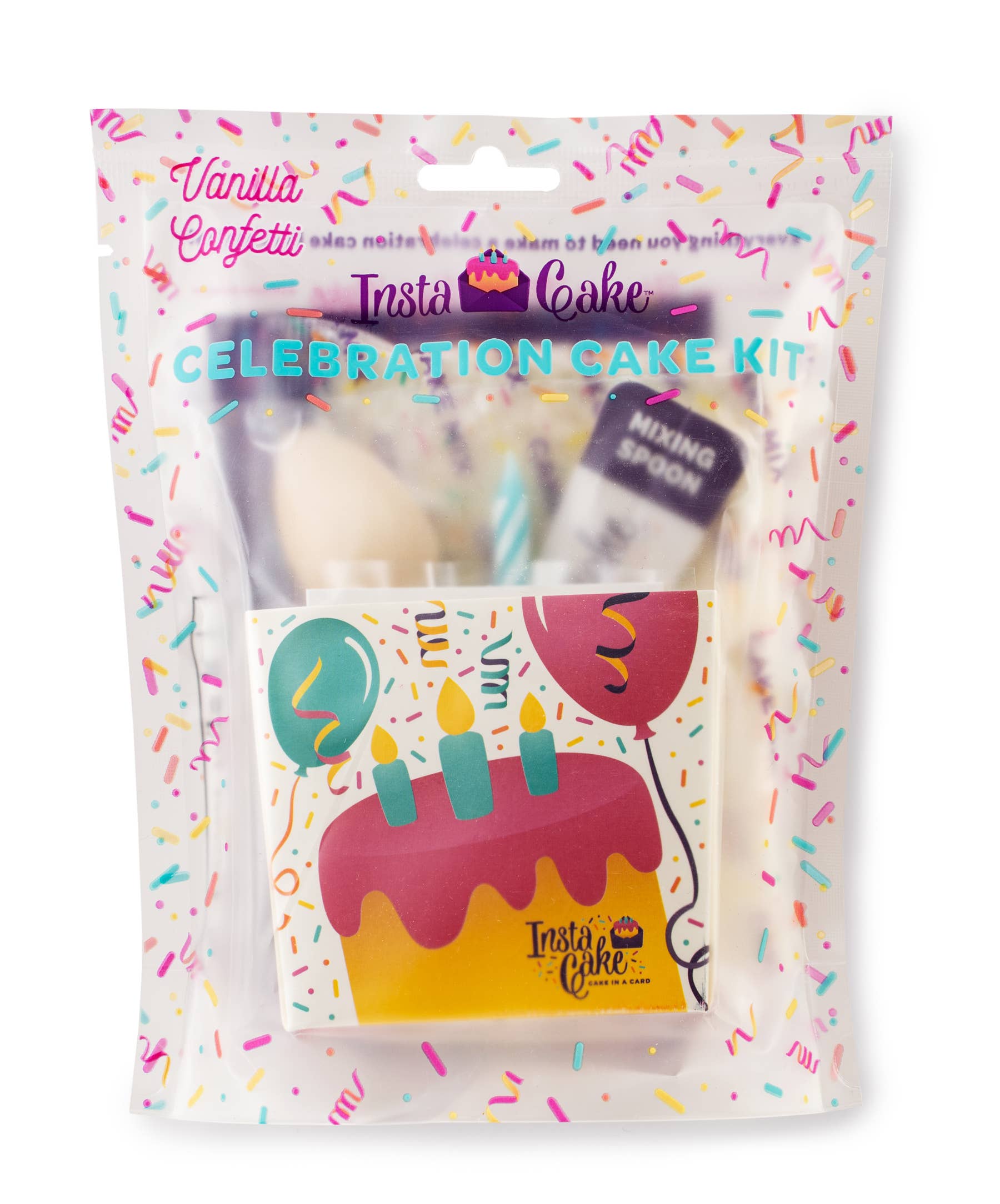 InstaCake Cards – wholesale Cake mix – Celebration Cake Kit - Vanilla Confetti1