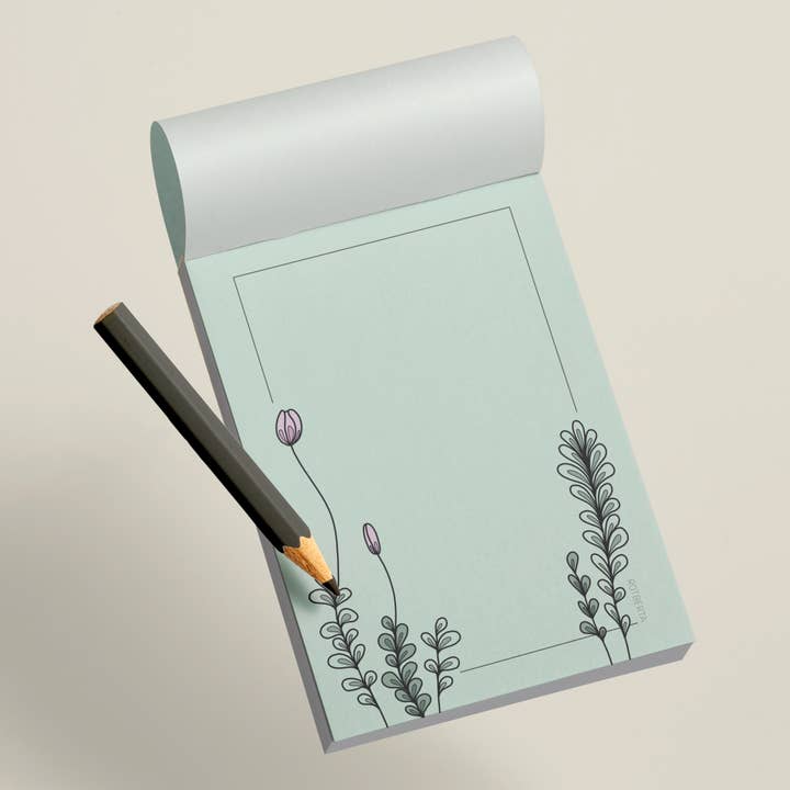 Magnetisk anteckningsblock DIN A7 i färgen blooming moss för wholesale av Rotberta