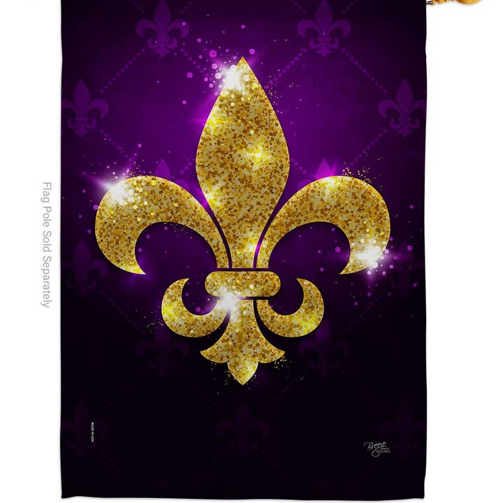 Two Group Flag Co - Wholesale Flag - Glowing Fleur de lis Country Living Lys Decor Flag1