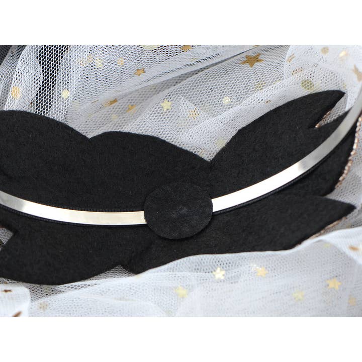 AK Brand - Vendita all'ingrosso Fascia per capelli - Donna - Fascia per capelli con patta a foglia nera con perline anni '2030