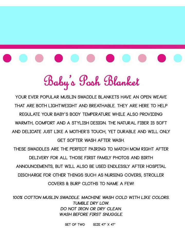 REMOVED BRAND - Wholesale Swaddle Set - Baby - Stella Swaddle Set7
