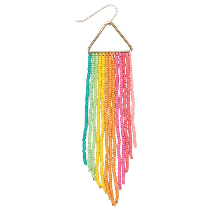 Spring Rainbows Bead Fringe Earrings for wholesale by ZAD