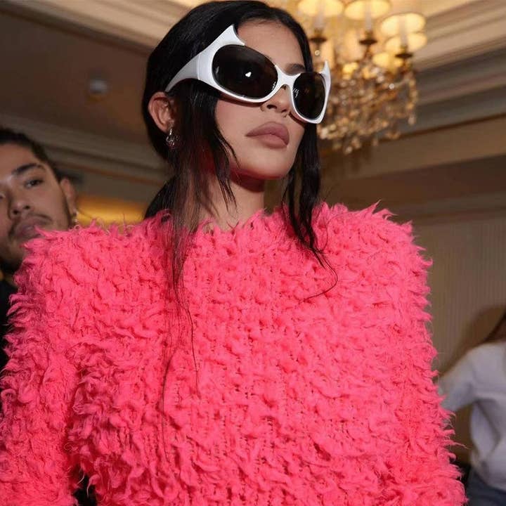 Unisex Stylish Half-Frame Y2K Cat Eye Sunglasses for wholesale by FurDecoration