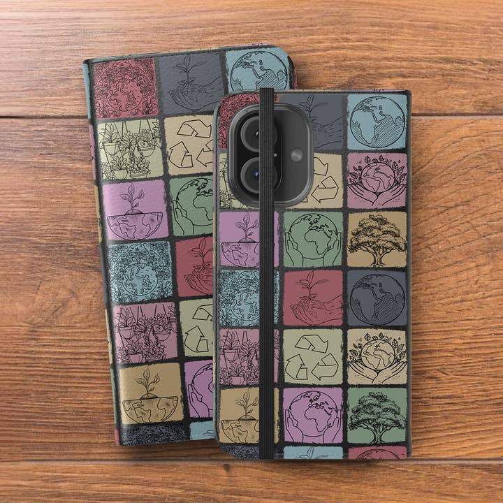 Vintage Earth Day Phone Case Eco-inspired Planet Cell Cover for wholesale by Vivtrek