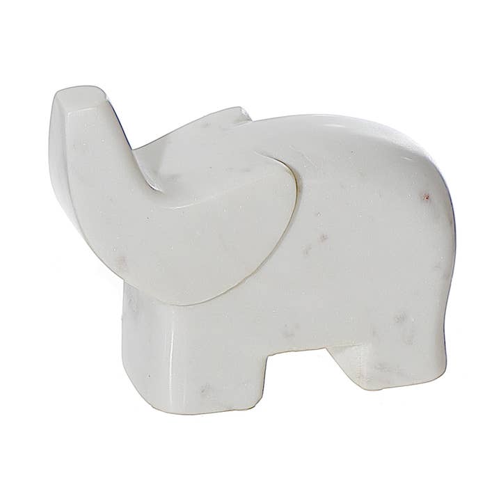 White Marble Elephant Decorativer for wholesale on Faire0