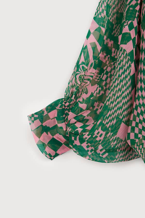 SAACHI - Vente Kimono – femme - Kimono hypnotique à nouer sur le devant4