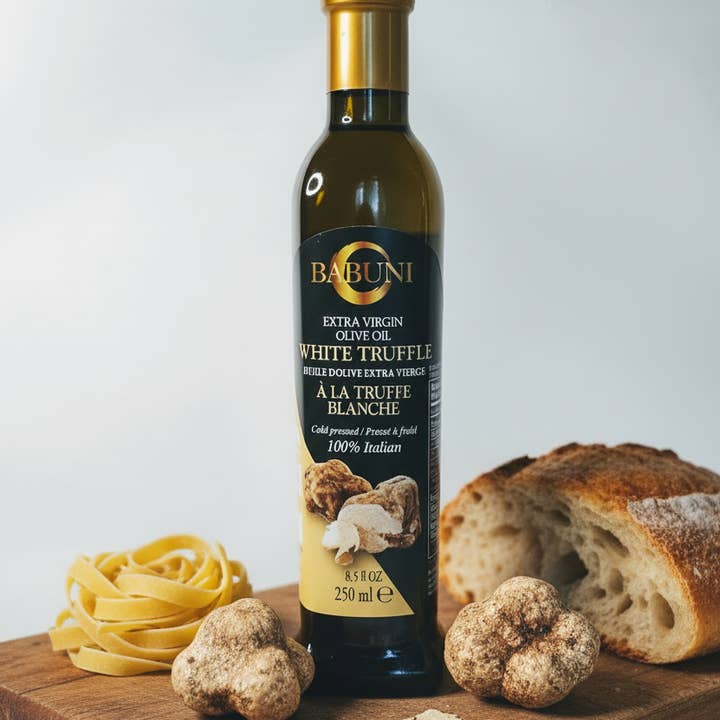 Huile de truffe blanche (sans OGM, première pression à froid) pour la vente par BABUNI Gourmet & Specialties