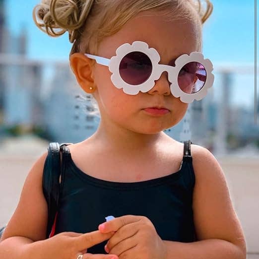 Funky Junque - Vente Lunettes de soleil – enfant - Lunettes de soleil pour enfants - Écaille de tortue (en forme de fleur)3