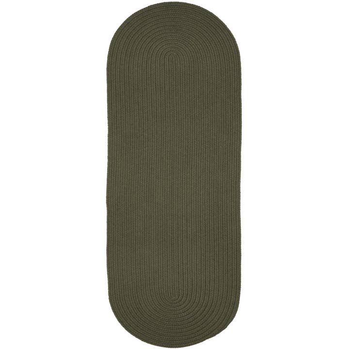 Wool Solids Area Rug - Runner - S129 Dark Sage for wholesale by Rhody Rug