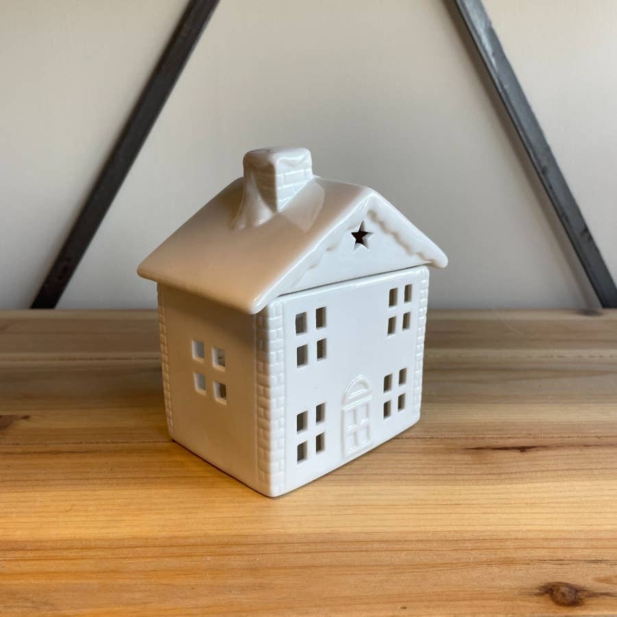 Gainsborough Giftware x Portland Living - Wholesale Wax Warmer - White Ceramic House Burner, 12cm2