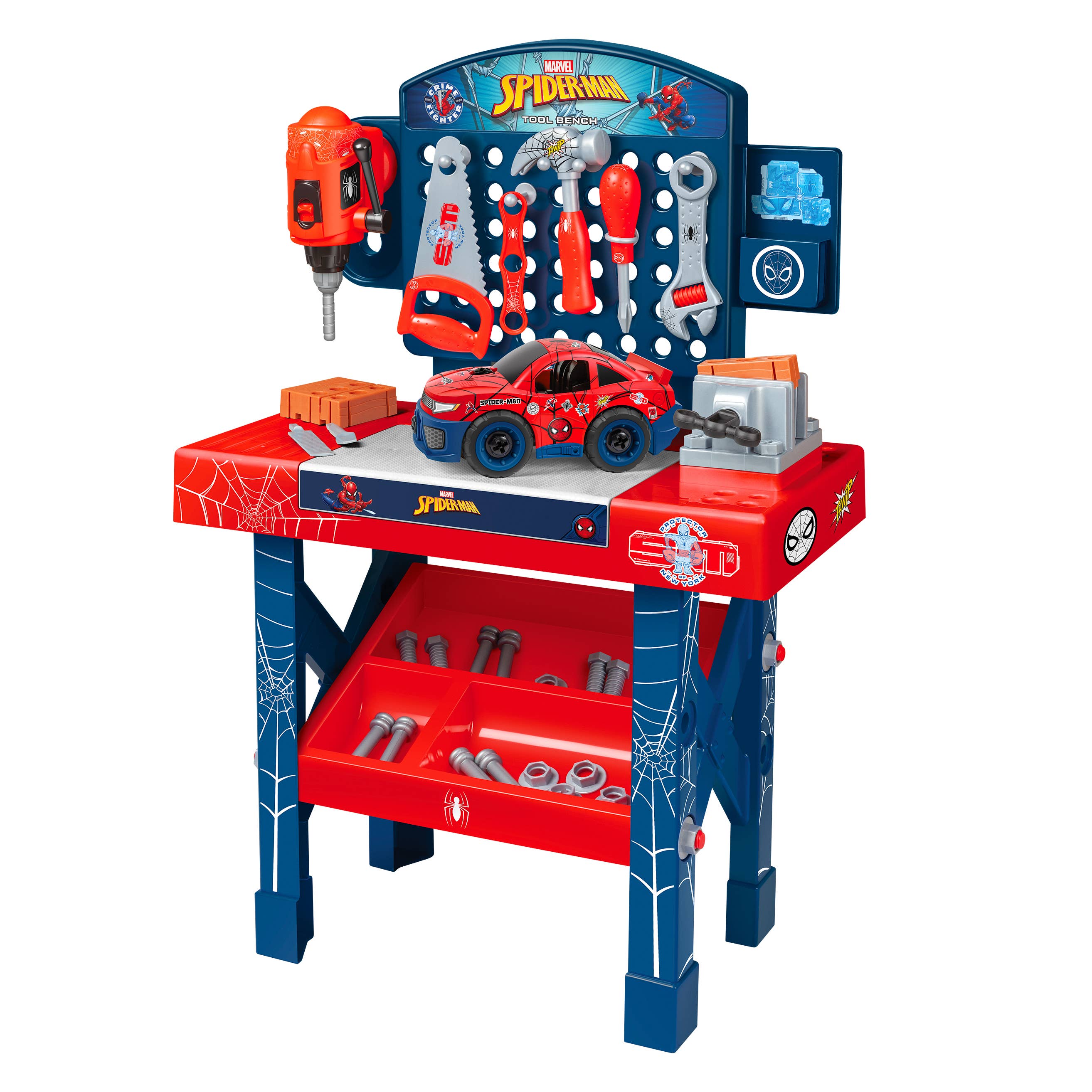 World Tech Toys - Wholesale Toy Set - Kids - SpiderMan Tool Bench Playset with Take Apart Car (84 Pieces)7