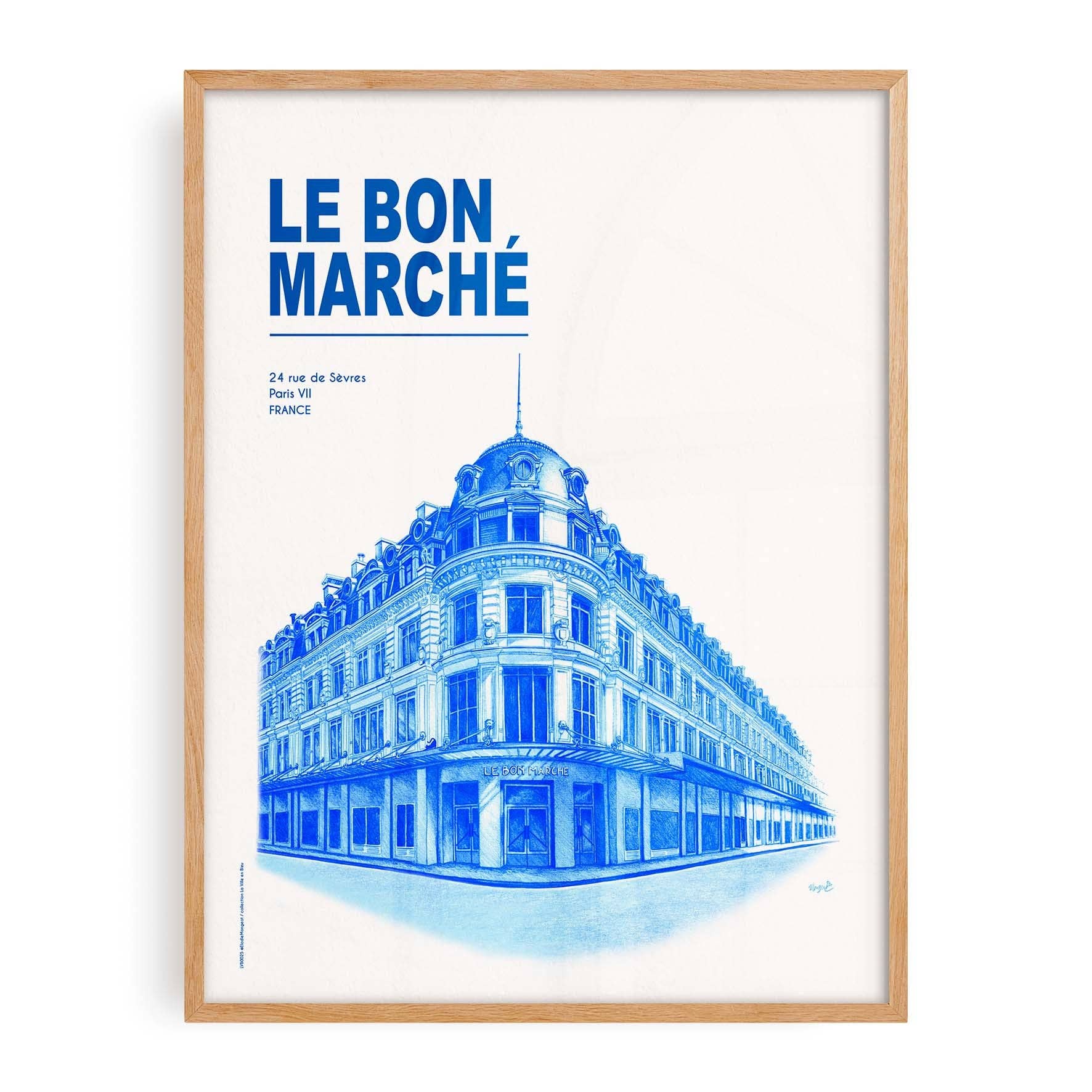 Oneart - Wholesale Poster - Display The City In Blue Le Bon Marché - LVB00253