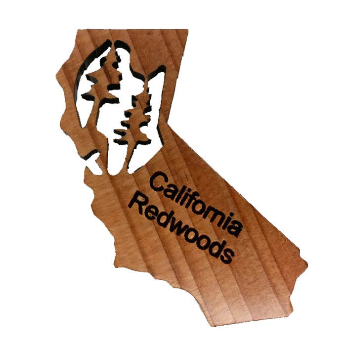 Calamita a forma di stato della California Redwoods CA - M 4003 per la vendita all'ingrosso da parte di Happy Wood Products