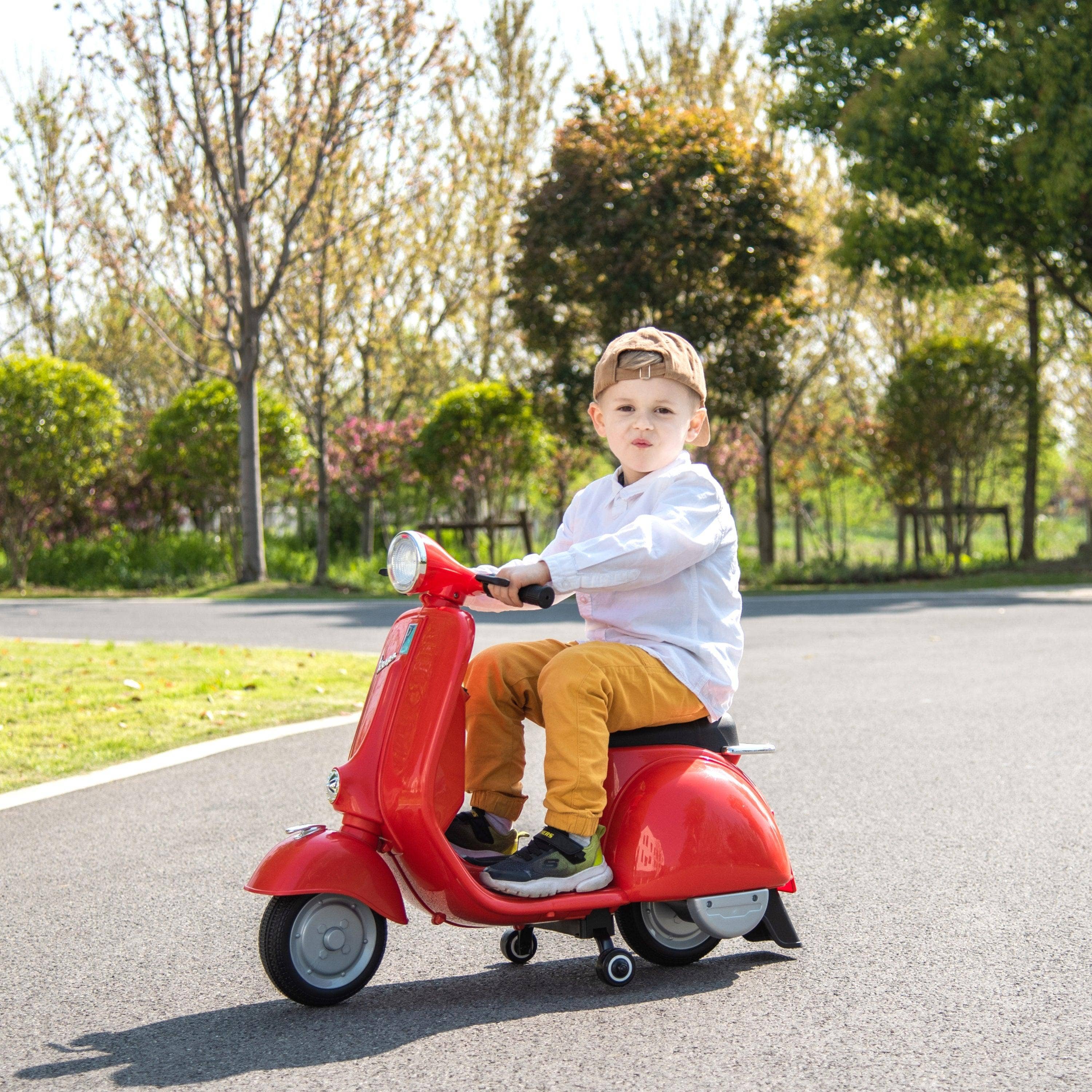 Freddo Toys - Vente Vélo et trottinette – enfant - Scooter électrique Vespa 12V pour enfants1