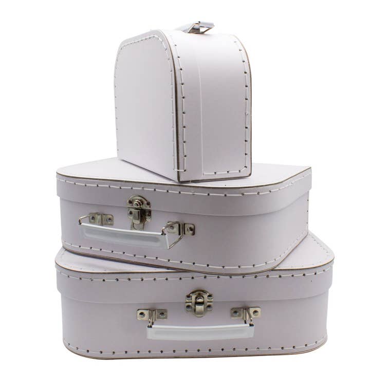 GICO Valise en carton blanche à décorer - Set de 3 pour la vente par GICO Spielwaren