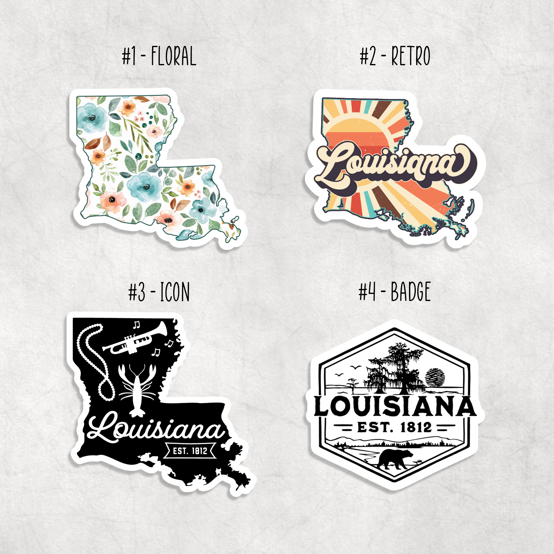 Expression Design Co – Großhandel Aufkleber – Louisiana-Aufkleber1