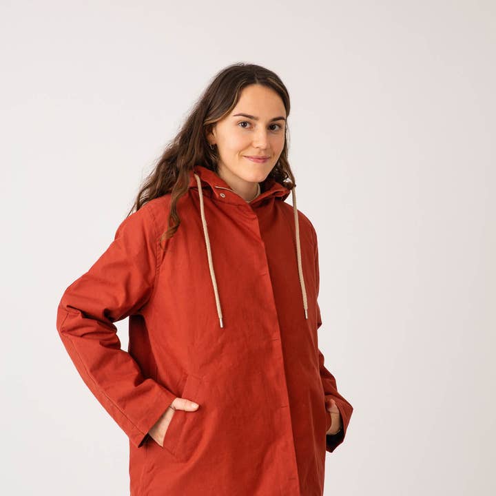 Waxed Cotton Jacket brick for wholesale by Matona