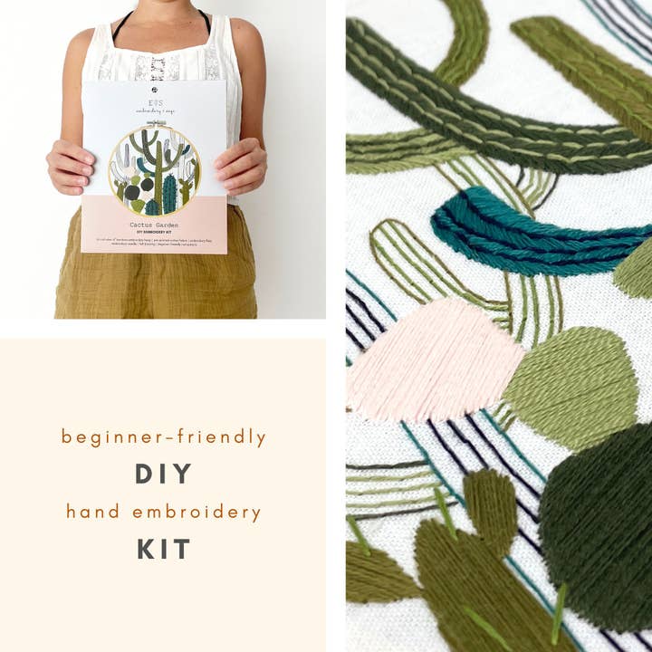 Embroidery and Sage - Wholesale Embroidery/Cross Stitch Supplies - Cactus Garden - embroidery kit