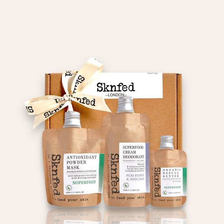 Sknfed – Großhandel Gesichtspflege-Set – SUPERFOOD TRIO GESCHENKSET
