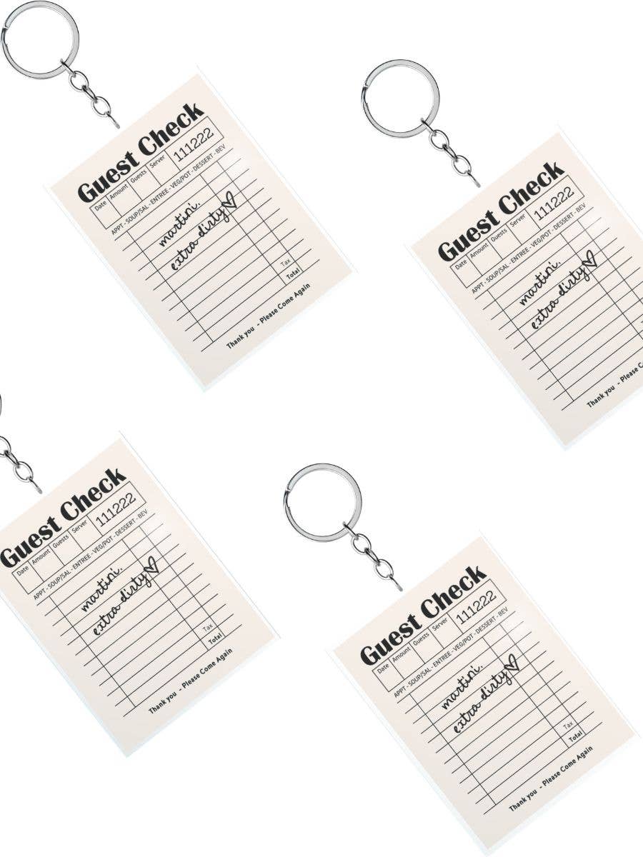 1st Allie - Venta al por mayor Llavero - Mujer - Llavero Martini, moderno, extra sucio, con diseño de cuadros de invitados6