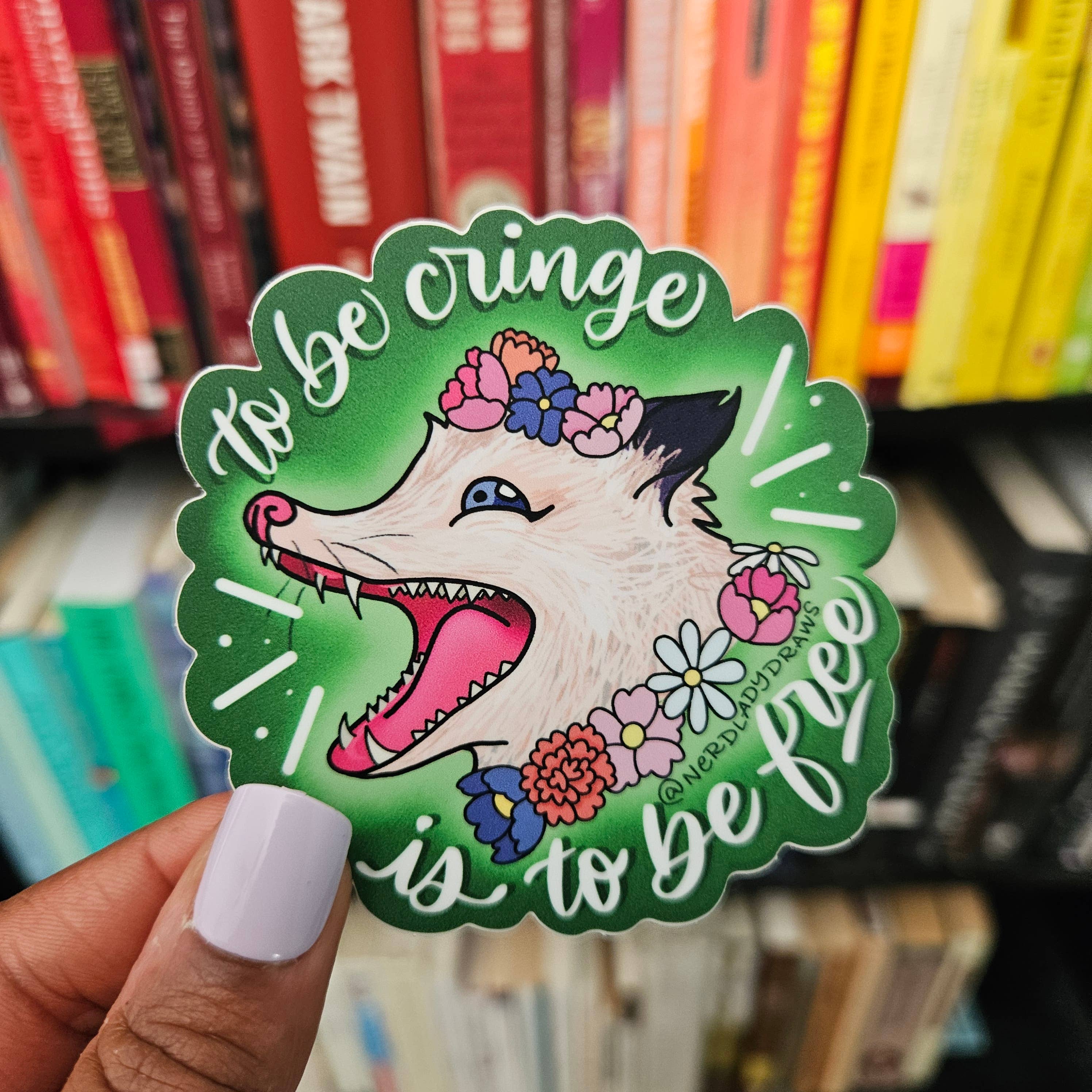 Nerd Lady Designs - Wholesale Sticker - Cringe Possum Funny Sticker4