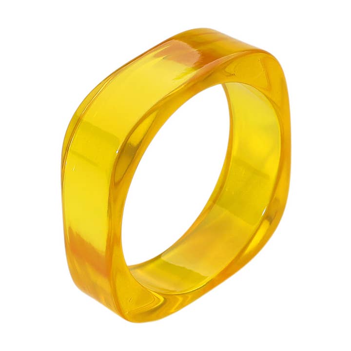 Sensibling Corp. - Wholesale Bangle Bracelet - Chunky Transparent Resin Square Bangle Bracelet15
