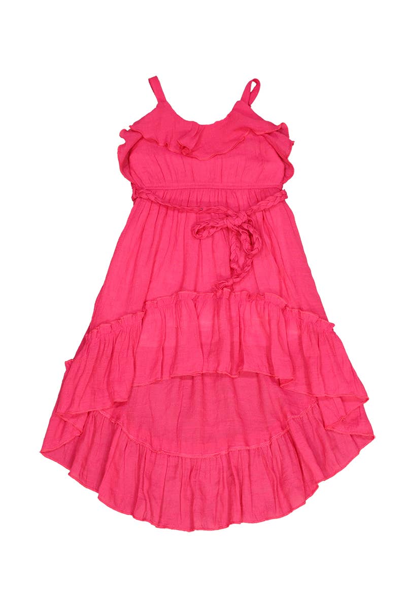 SISSYMINI - Vente Robe – enfant - Robe Hi-Lo en mousseline de coton doux BEACH BEAUTY à volants | LL309