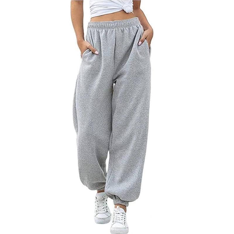 Lily Clothing - Wholesale Pants - Women's - FASHION HIGH-WAISTED CASUAL SPORTS SWEATPANTS