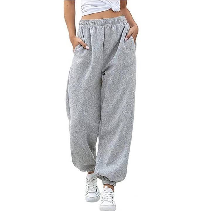 Lily Clothing - Wholesale Pants - Women's - FASHION HIGH-WAISTED CASUAL SPORTS SWEATPANTS0
