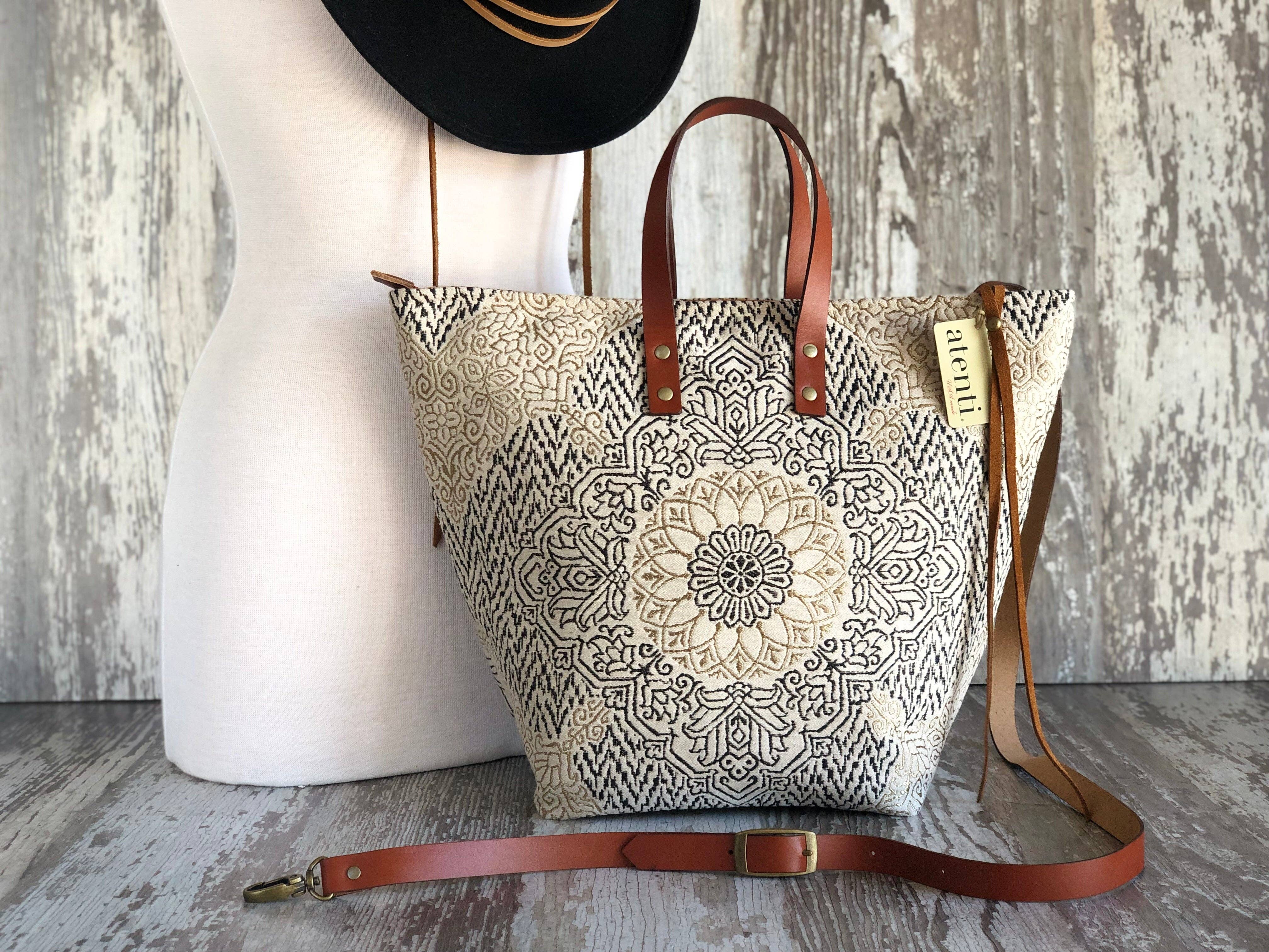Atenti - Vente Sac à main avec poignée sur le dessus – femme - Panier Mandala New Hope0
