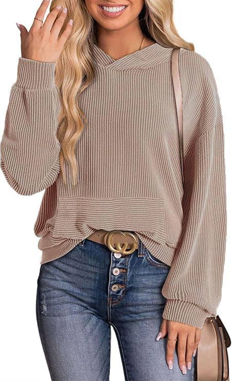 safistyle - Wholesale Sweatshirt - Women's - Loose Twisted Hooded Long Sleeve Sweatshirt10