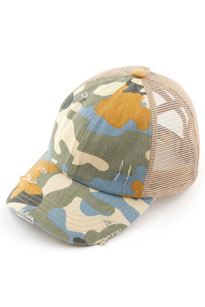 Hana - Wholesale Baseball Cap - Kids - C.C Kids Camo Cotton Twill Pony Cap0