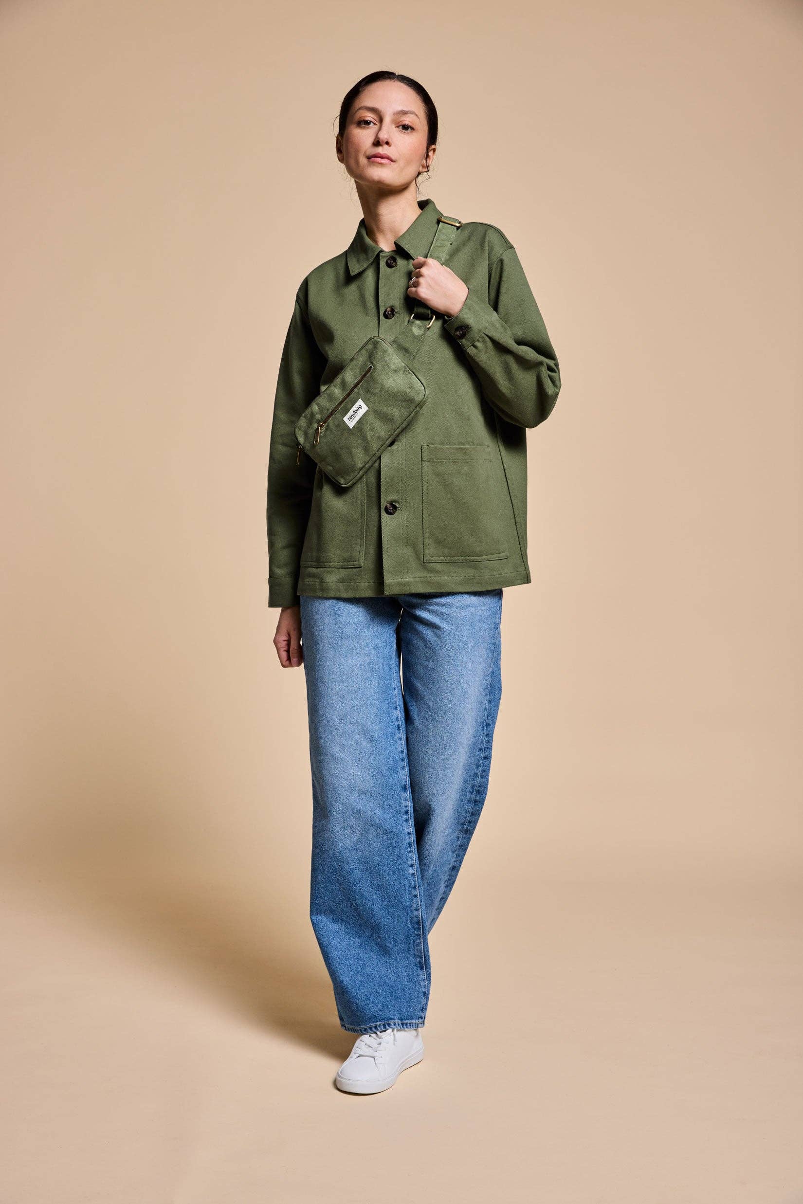 Hindbag - Wholesale Jacket - Women's - Marcel Olive Mixed Jacket1