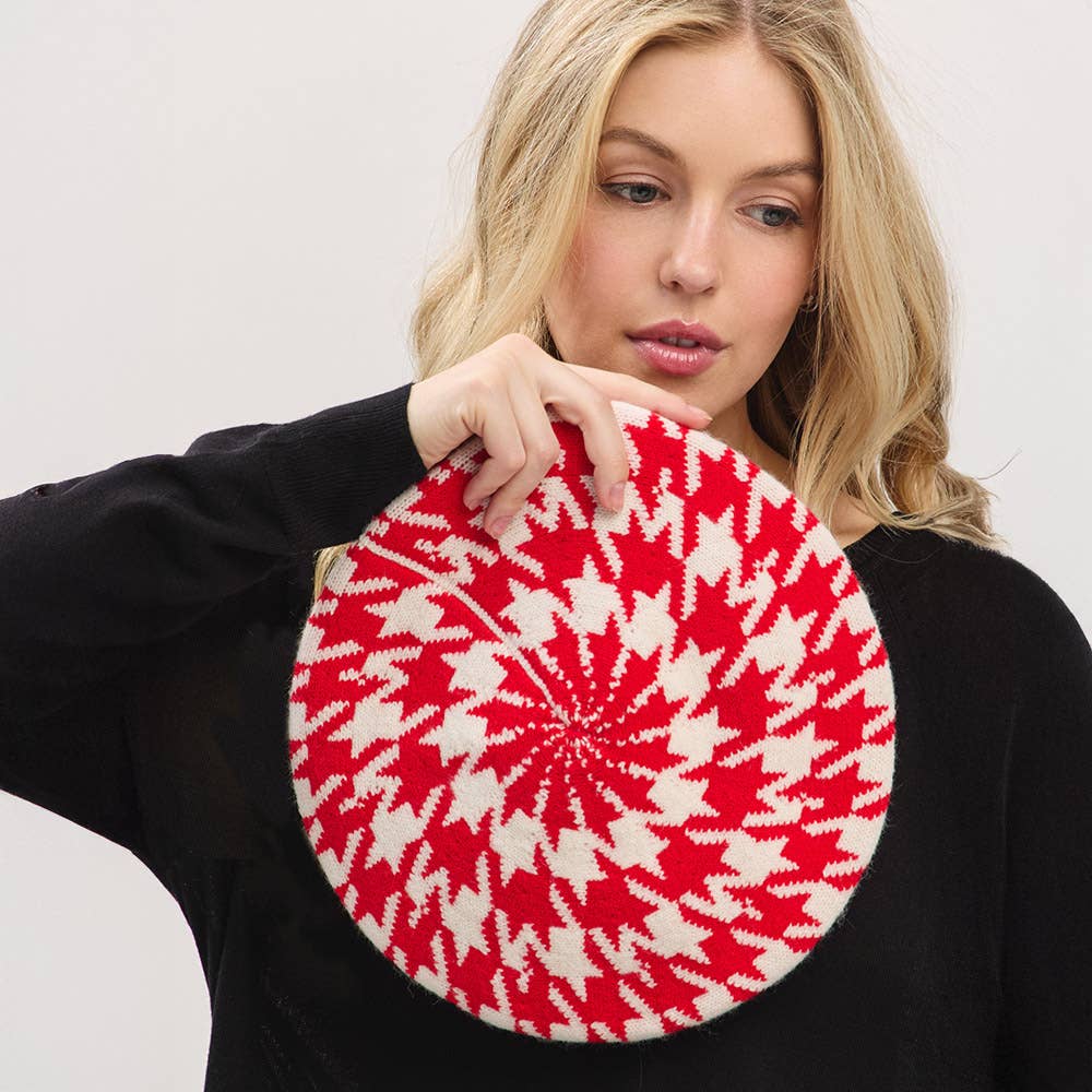 Sensibling Corp. - Vendita all'ingrosso Basco - Donna - Berretto a maglia pied de poule16