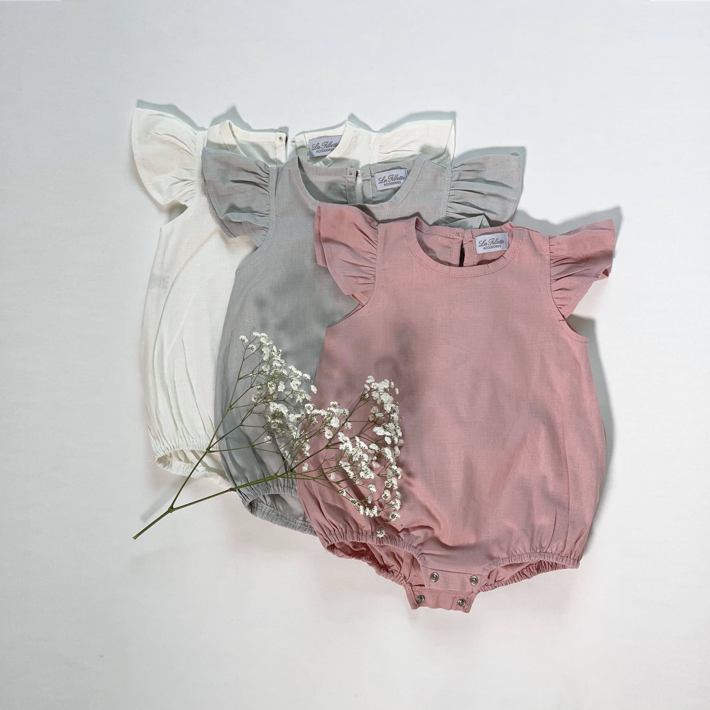 La Fillette Accessories - Wholesale Bodysuit (Non-Footed) - Baby - Wingarm bodysuit in dusky pink