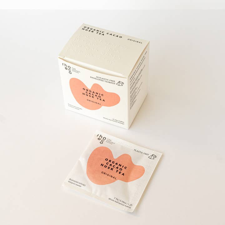 rhoeco - fine organic goods - Venta al por mayor Bolsitas de té - Té de Cáscara de Cacao Bio - Bolsitas Piramidales Compostables1