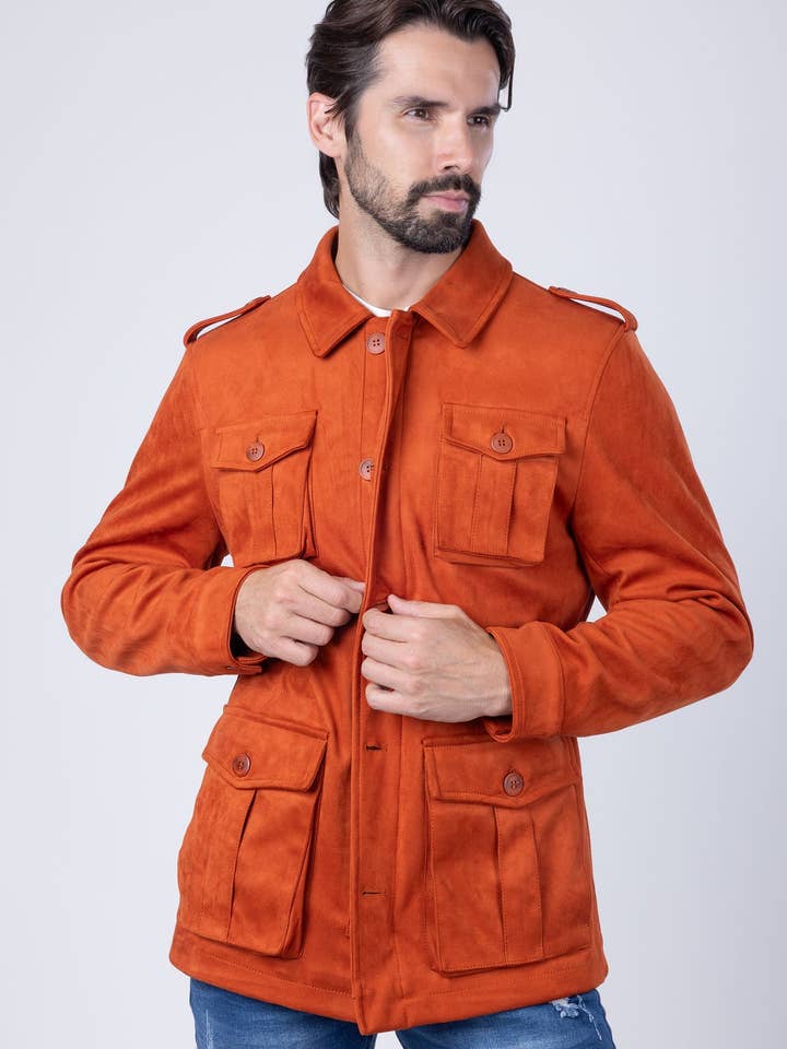 BARABAS - Venta al por mayor Chaqueta - Hombre - Chaqueta bomber de invierno de terciopelo con 4 bolsillos para hombre 4BH8619