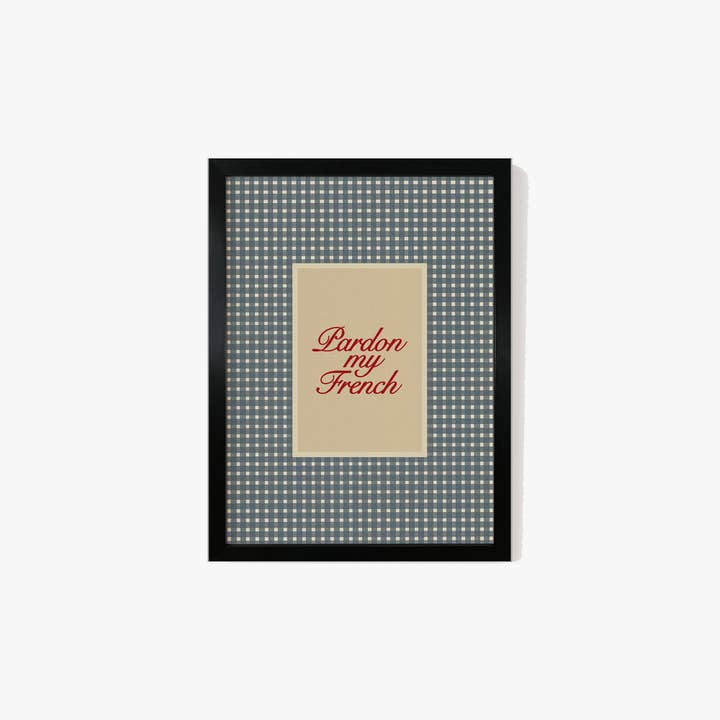 Lune Club - Wholesale Art Print - Pardon My French Checkered Print11