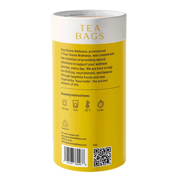 AyurSome Wellness - Wholesale Tea Bags - Organic Chamomile tea blend - Calm-In-A-Teacup - 25 tea bags3