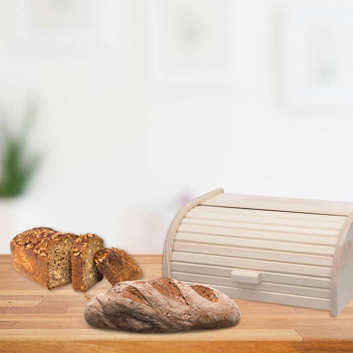 Zenker - Venta al por mayor Paneras - Juego de 3 utensilios para el pan con Panera de madera y 2 Bolsas de conservación de algodón Fackelmann Boissellerie