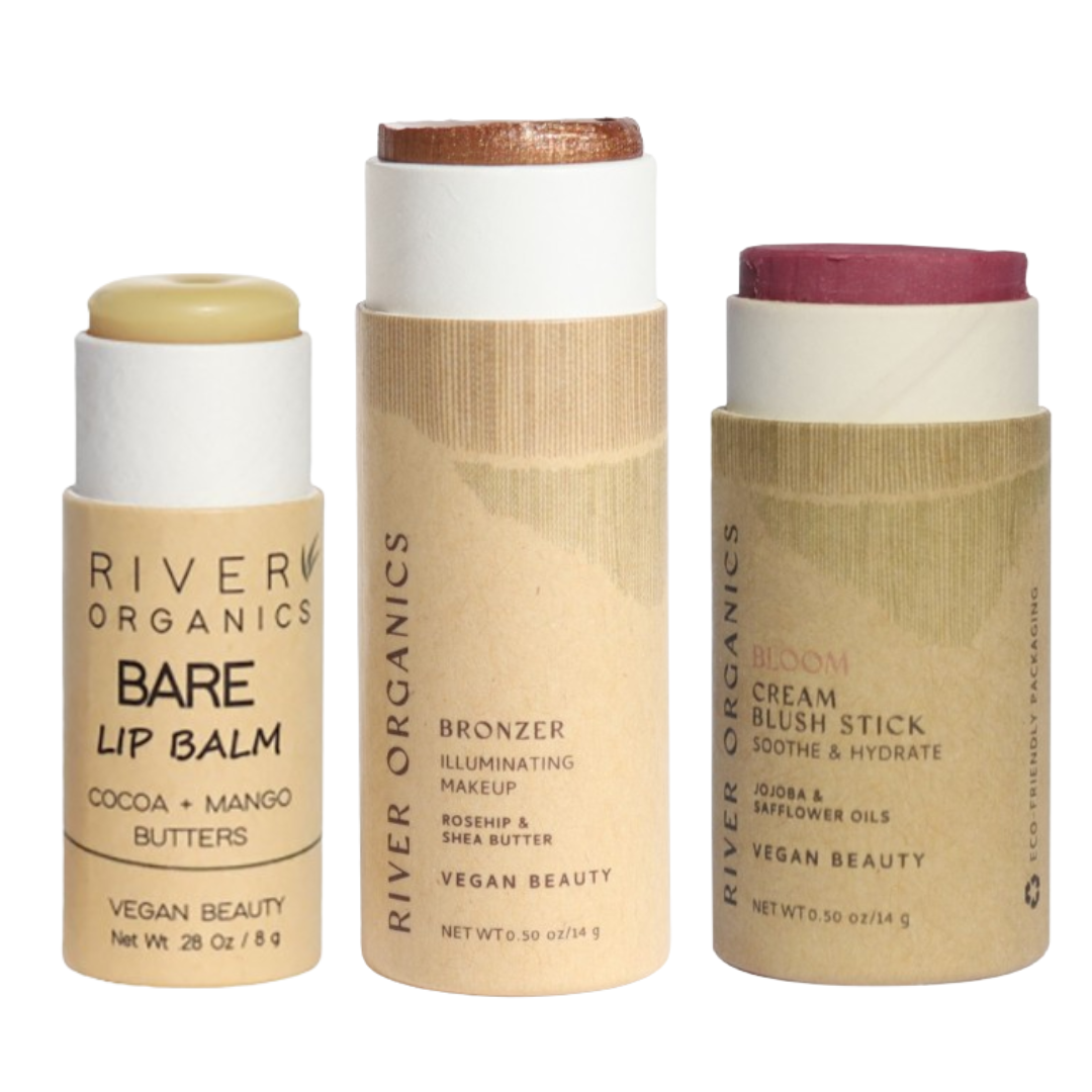 River Organics - Wholesale Lip Balm Set - Lip + Highlighter + Blush Set (Mix & Match)9