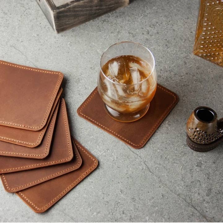 Pikore - Wholesale Coasters - Leather coasters set7