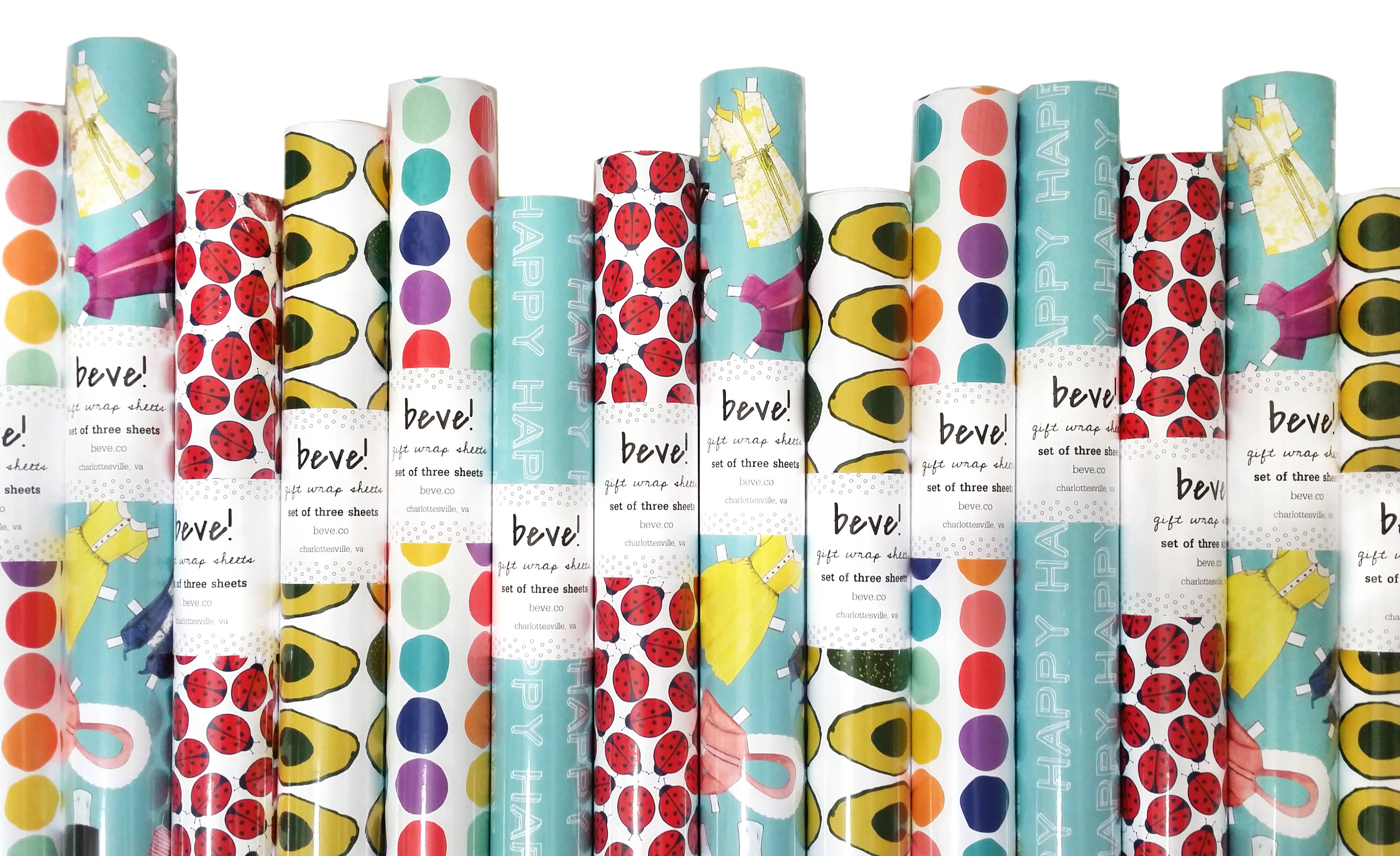 beve! - Wholesale Flat Wrap - Meadow Floral Gift Wrapping Paper1
